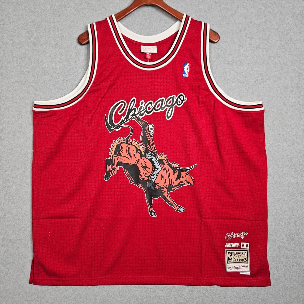 Mitchell & Ness Chicago Bulls Juice WRLD x‎ BR Remix 999 Jersey RARE 4XL New